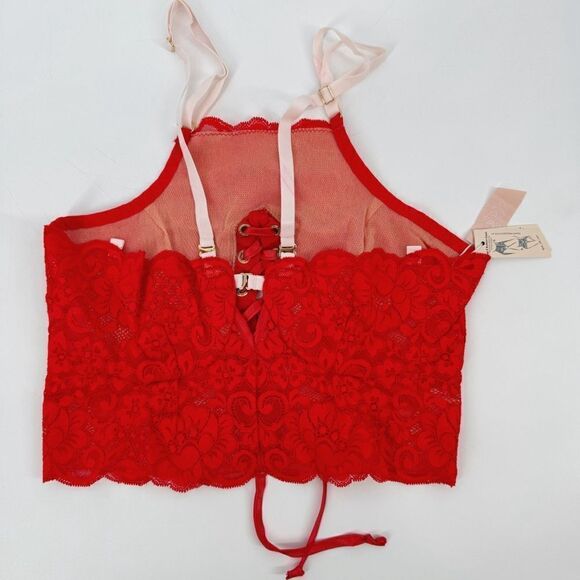 We Are HAH x Free People Top 2 Bottom Cami Blood Orange New with Tags - Picture 6 of 9